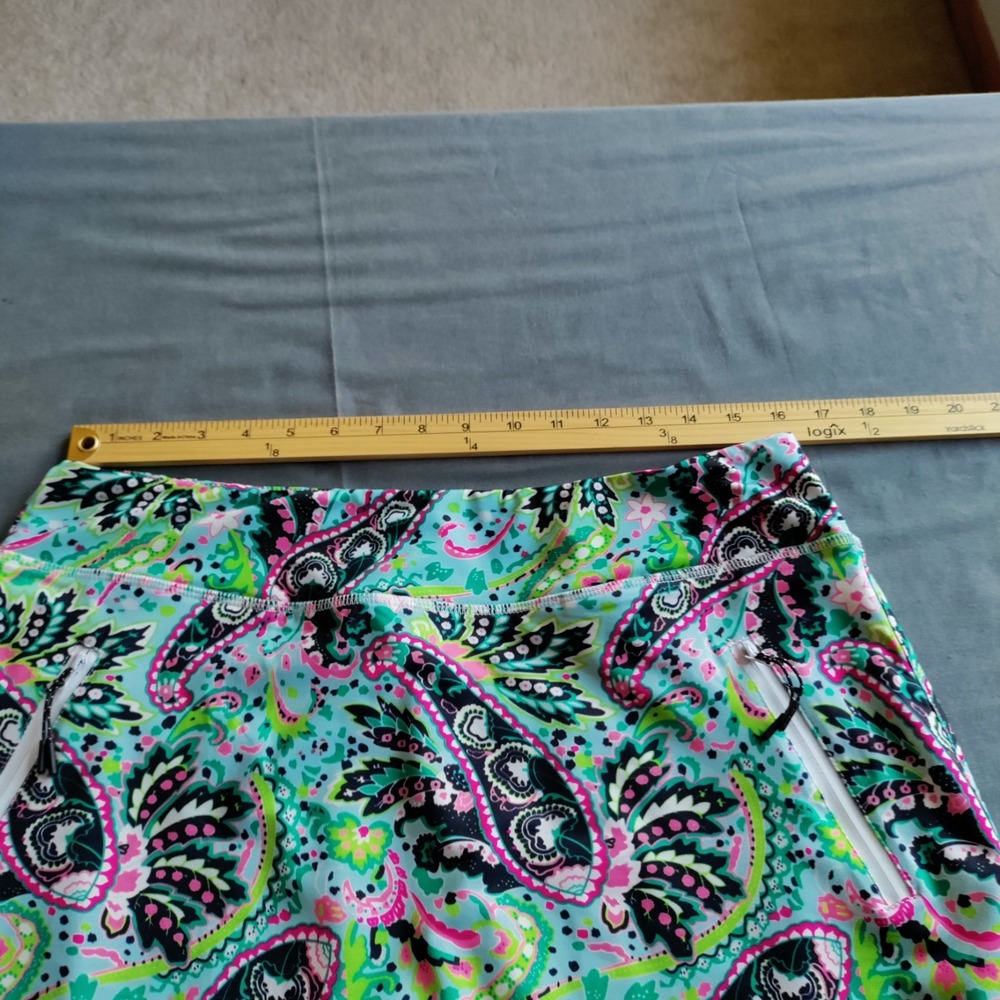 Vintage Jack Smith Golf Skirt Skort Paisley Fun 2XL Colorful Tennis Running Boho - Picture 11 of 12